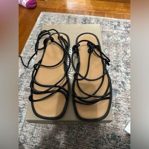 Madewell Strap Up Black Sandals
